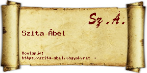 Szita Ábel névjegykártya
