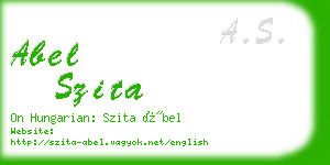 abel szita business card